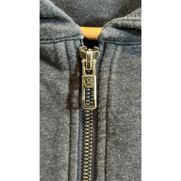 $128 Lululemon Mens Full Zip Up Hoodie Jacket Sz M Hooded Navy Blue Heather - Picture 2 of 14